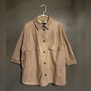 Zara Tan Button Down Shirt